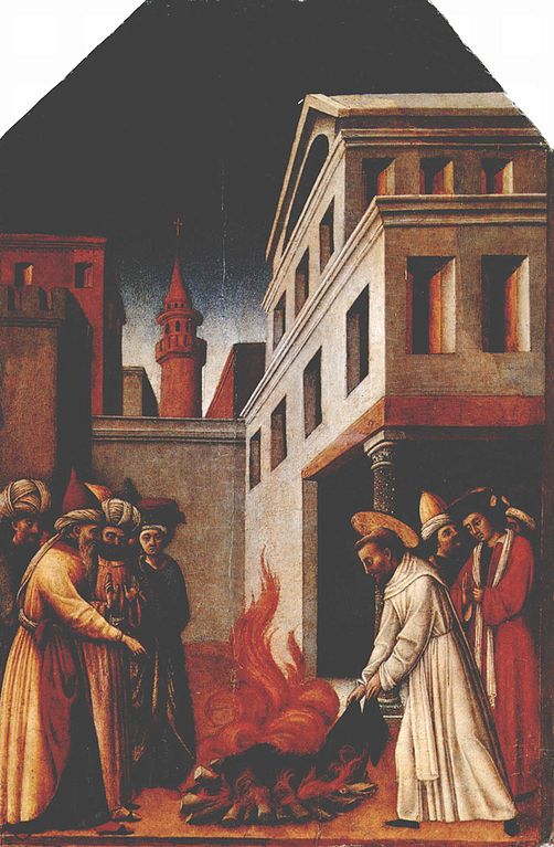 The Fire Miracle of Saint Peter Martyr, vintage artwork by Antonio Vivarini, A3 (16x12") Poster Print