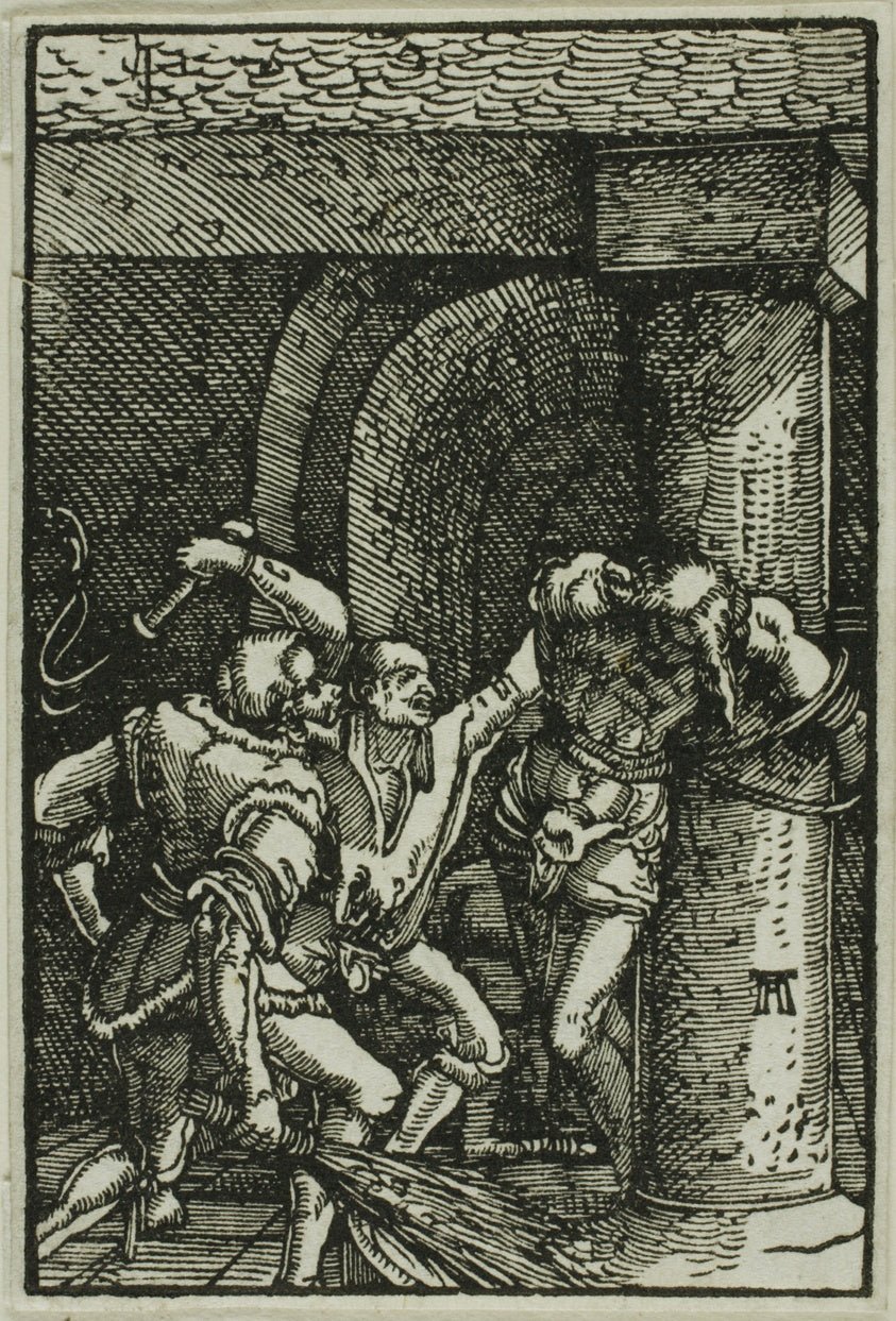 The Flagellation, from The Fall and Redemption of Man by Albrecht Altdorfer, 23x16"( A2 size) Poster Print
