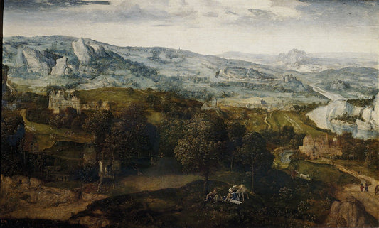 The Flight to Egypt, vintage artwork by Cornelis Massys, A3 (16x12") Poster Print