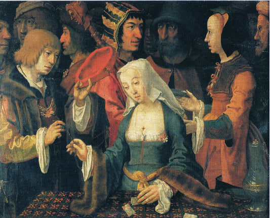 The Fortune-Teller, vintage artwork by Lucas van Leyden, A3 (16x12") Poster Print
