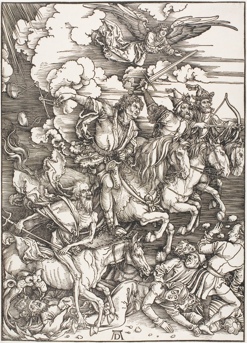 The Four Horsemen of the Apocalypse, from The Apocalypse by Albrecht Dürer, 23x16"( A2 size) Poster Print