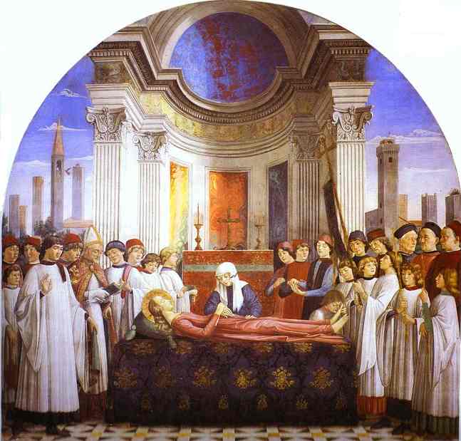 The Funeral of St. Fina, vintage artwork by Domenico Ghirlandaio, A3 (16x12") Poster Print
