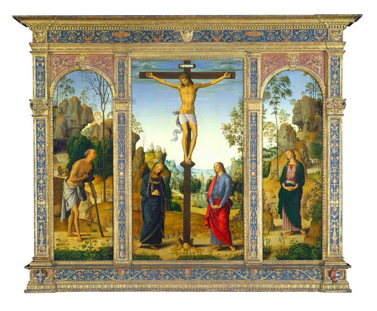 The Galitzin Triptych, vintage artwork by Perugino, A3 (16x12") Poster Print