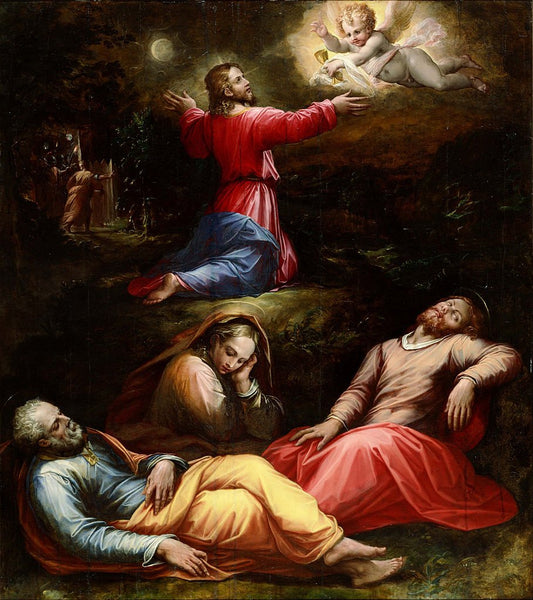 The Garden of Gethsemane, vintage artwork by Giorgio Vasari, A3 (16x12") Poster Print
