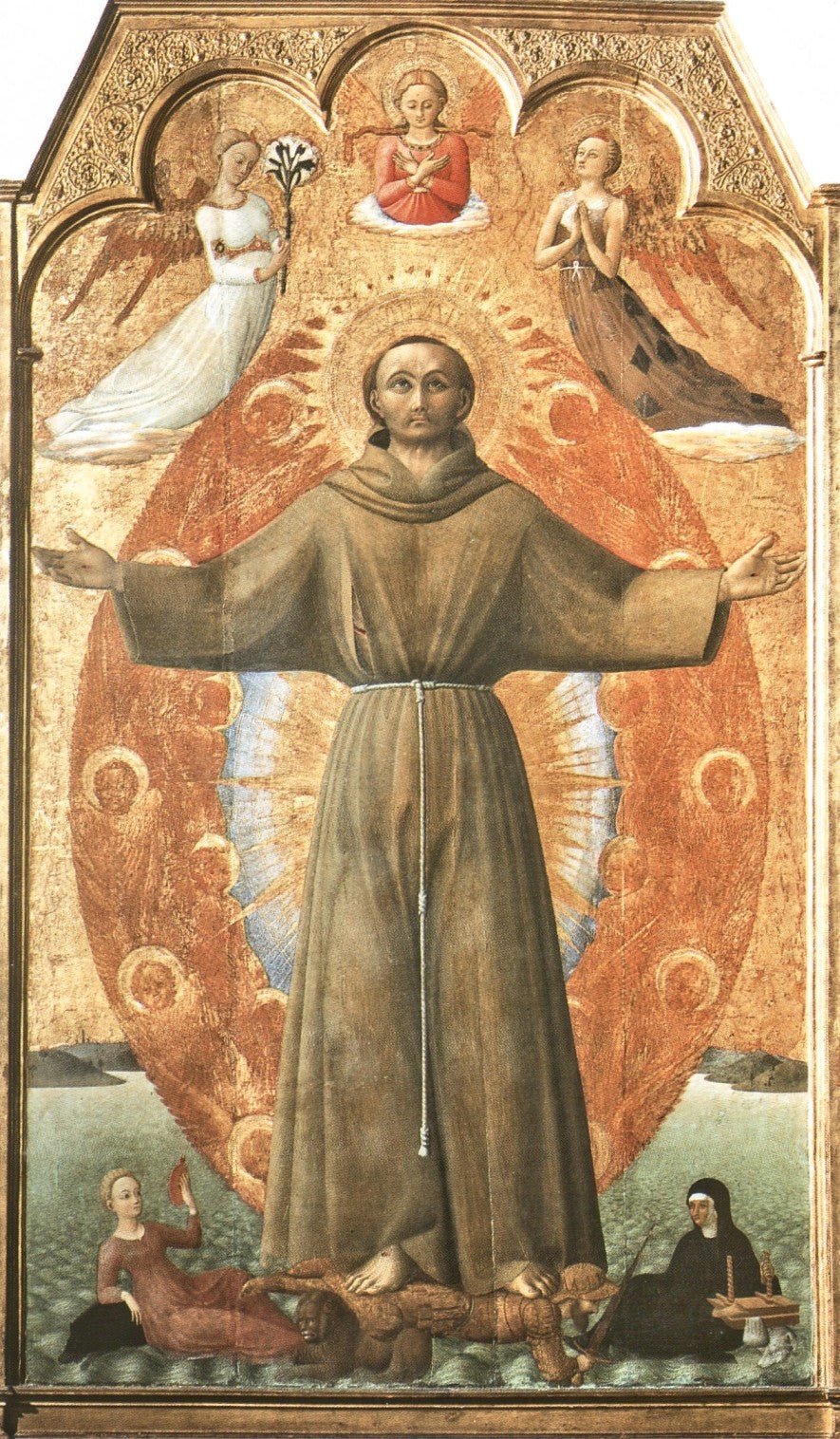 The Glorification of Saint Francis of Assisi, vintage artwork by Sassetta, A3 (16x12") Poster Print