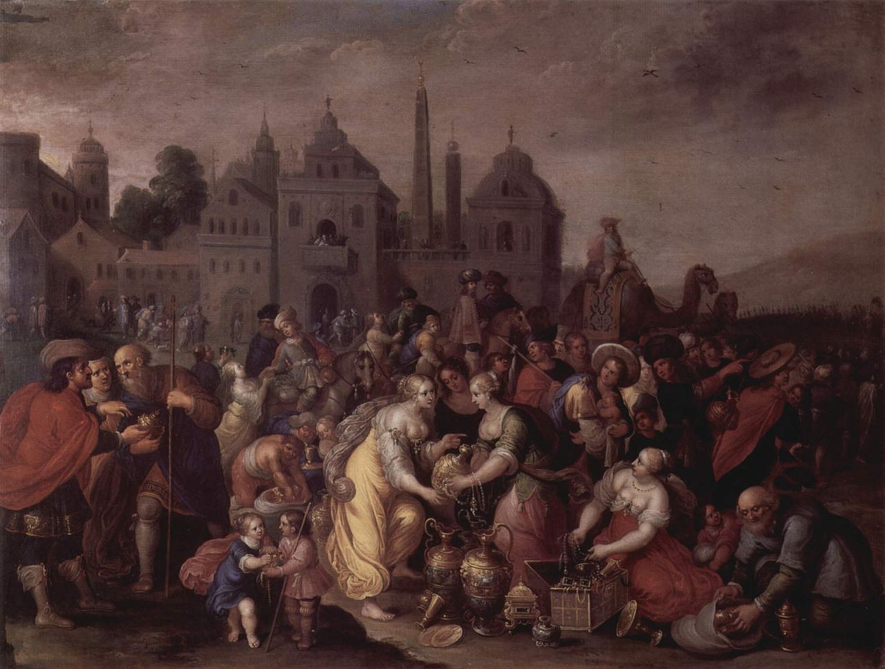 The Golden Vases of the Egyptians, vintage artwork by Franz Francken the Elder, A3 (16x12") Poster Print