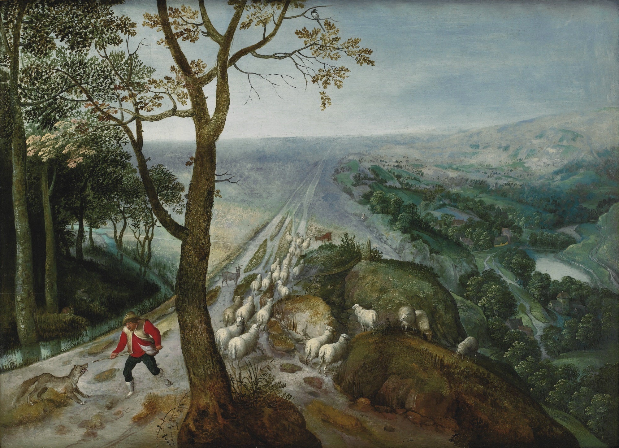 The Good Shepherd, vintage artwork by Marten van Cleve the Elder, A3 (16x12") Poster Print