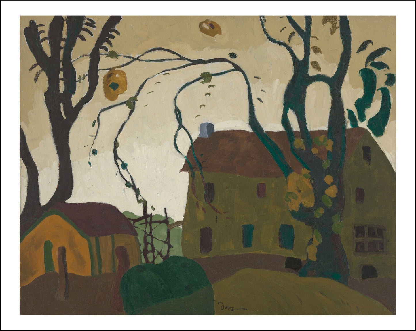 The Green House 1941 by Arthur Dove, vintage art, modern poster print