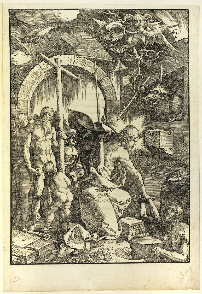 The Harrowing of Hell, from The Large Passion by Albrecht Dürer, 23x16"( A2 size) Poster Print
