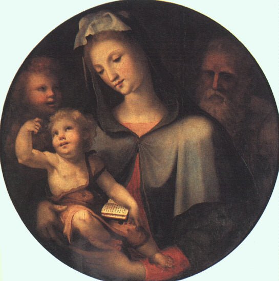 The Holy Family with a Young Saint John the Baptist, vintage artwork by Domenico Beccafumi, A3 (16x12") Poster Print