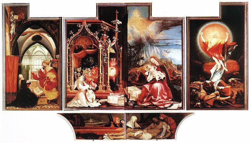 The Issenheim Altarpiece (Second view), vintage artwork by Matthias Grünewald, A3 (16x12") Poster Print