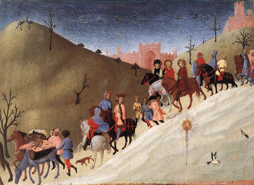 The Journey of the Magi, vintage artwork by Sassetta, A3 (16x12") Poster Print