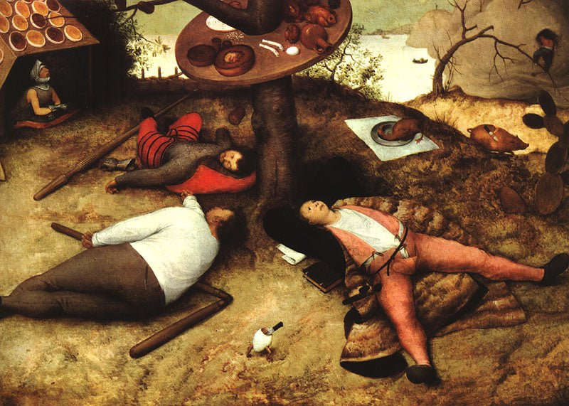 The Land of Cockayne, vintage artwork by Pieter Bruegel the Elder, A3 (16x12") Poster Print