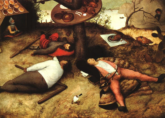 The Land of Cockayne, vintage artwork by Pieter Bruegel the Elder, A3 (16x12") Poster Print
