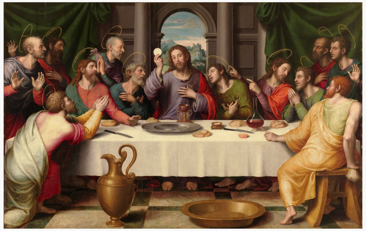 The Last Supper by Juan de Juanes, vintage art, modern poster print
