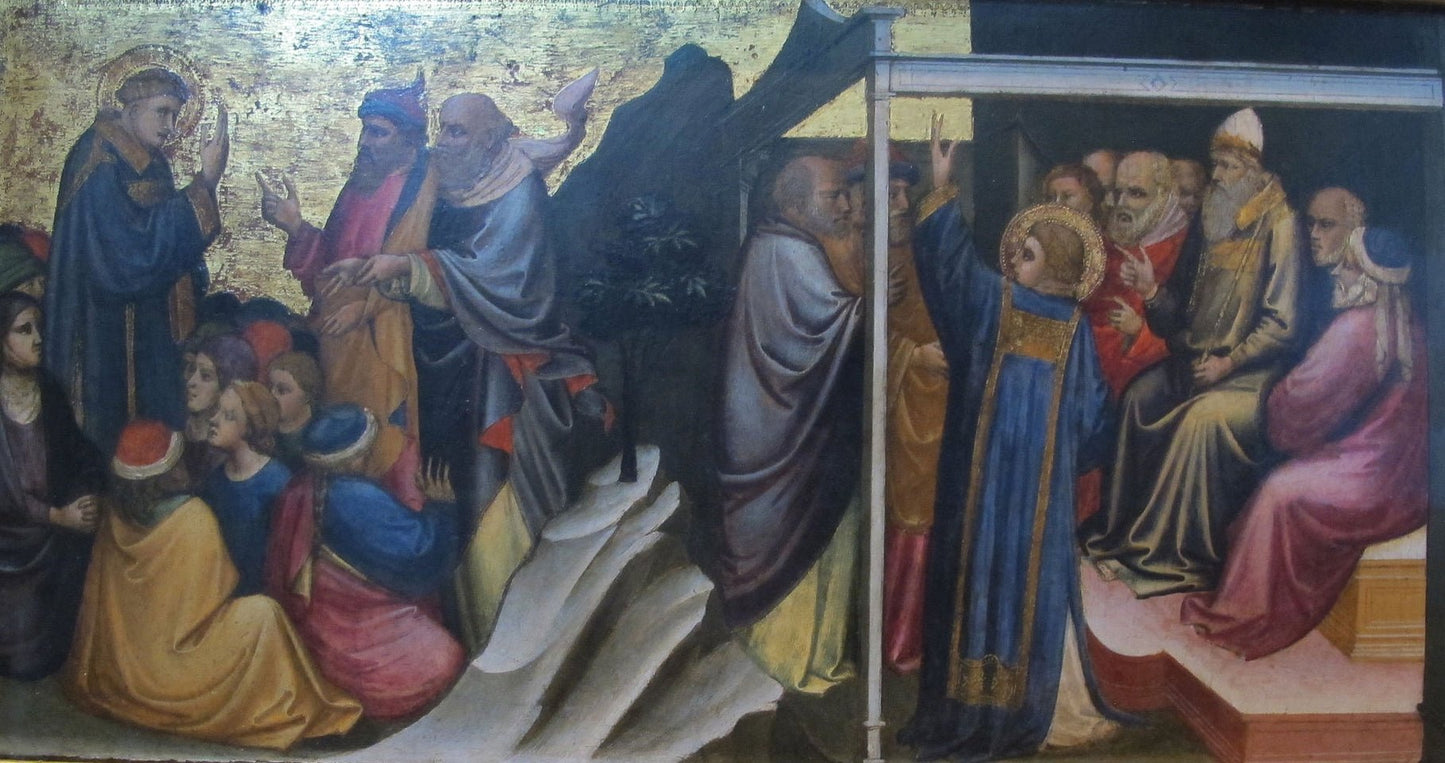 The Legend of Saint Stephen, vintage artwork by Mariotto di Nardo, A3 (16x12") Poster Print