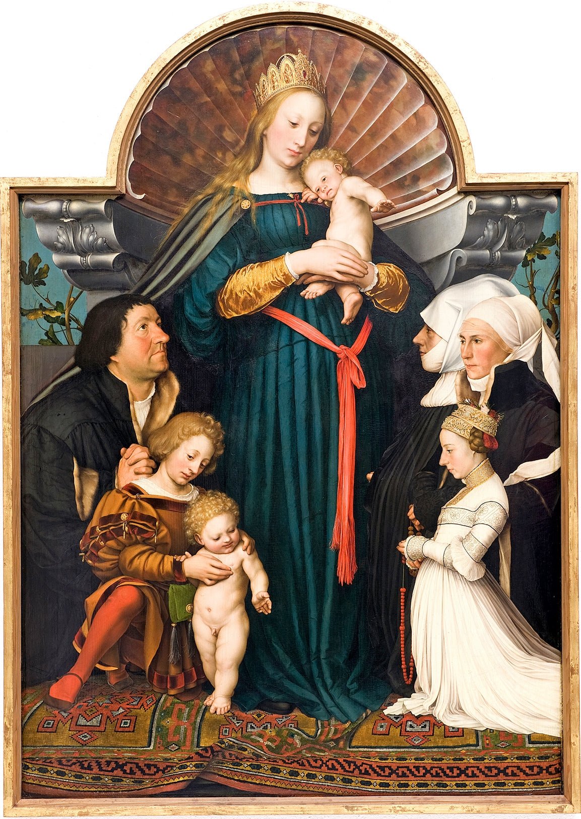 The Madonna With the Family of Mayor Meyer, vintage artwork by Hans Holbein the Younger, A3 (16x12") Poster Print