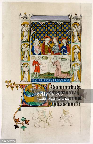 The Marriage Feat at Cana by Duccio di Buoninsegna, vintage art, modern poster print