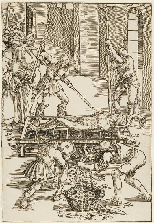 The Martyrdom of St. Laurence, vintage artwork by Hans Baldung, A3 (16x12") Poster Print