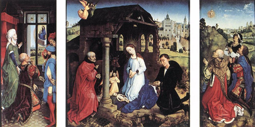 The Middleburg Altar (Reredos), vintage artwork by Rogier van der Weyden, A3 (16x12") Poster Print
