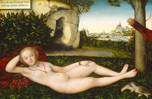 The Nymph of the Spring, vintage artwork by Lucas Cranach the Elder, A3 (16x12") Poster Print