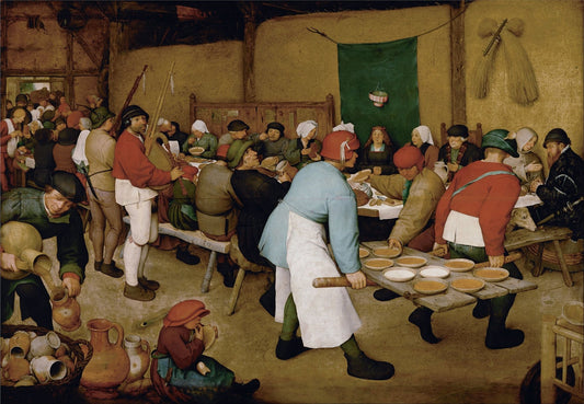 The Peasant Wedding by Pieter Bruegel the Elder, vintage art, modern poster print