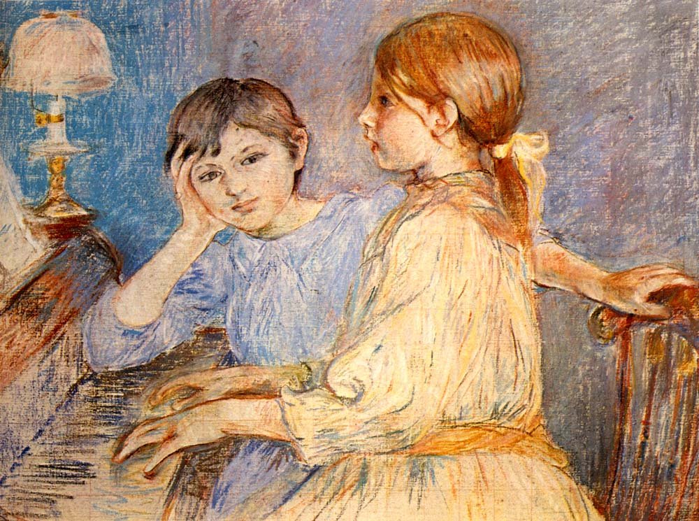 The Piano by Berthe Morisot, 1888, vintage art, modern poster print