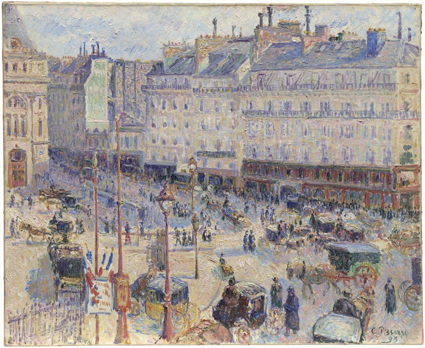The Place du Havre, Paris by Camille Pissarro, 23x16"( A2 size) Poster Print