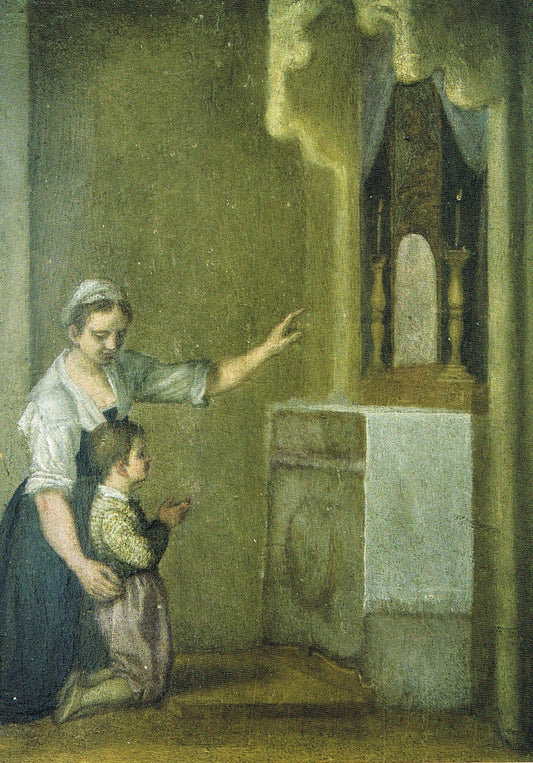 The Prayer, vintage artwork by Lodovico Cardi, 12x8" (A4) Poster