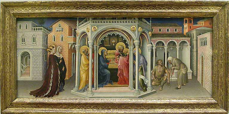 The Presentation in the Temple (Fragment of a Retable Predella), vintage artwork by Gentile da Fabriano, A3 (16x12") Poster Print