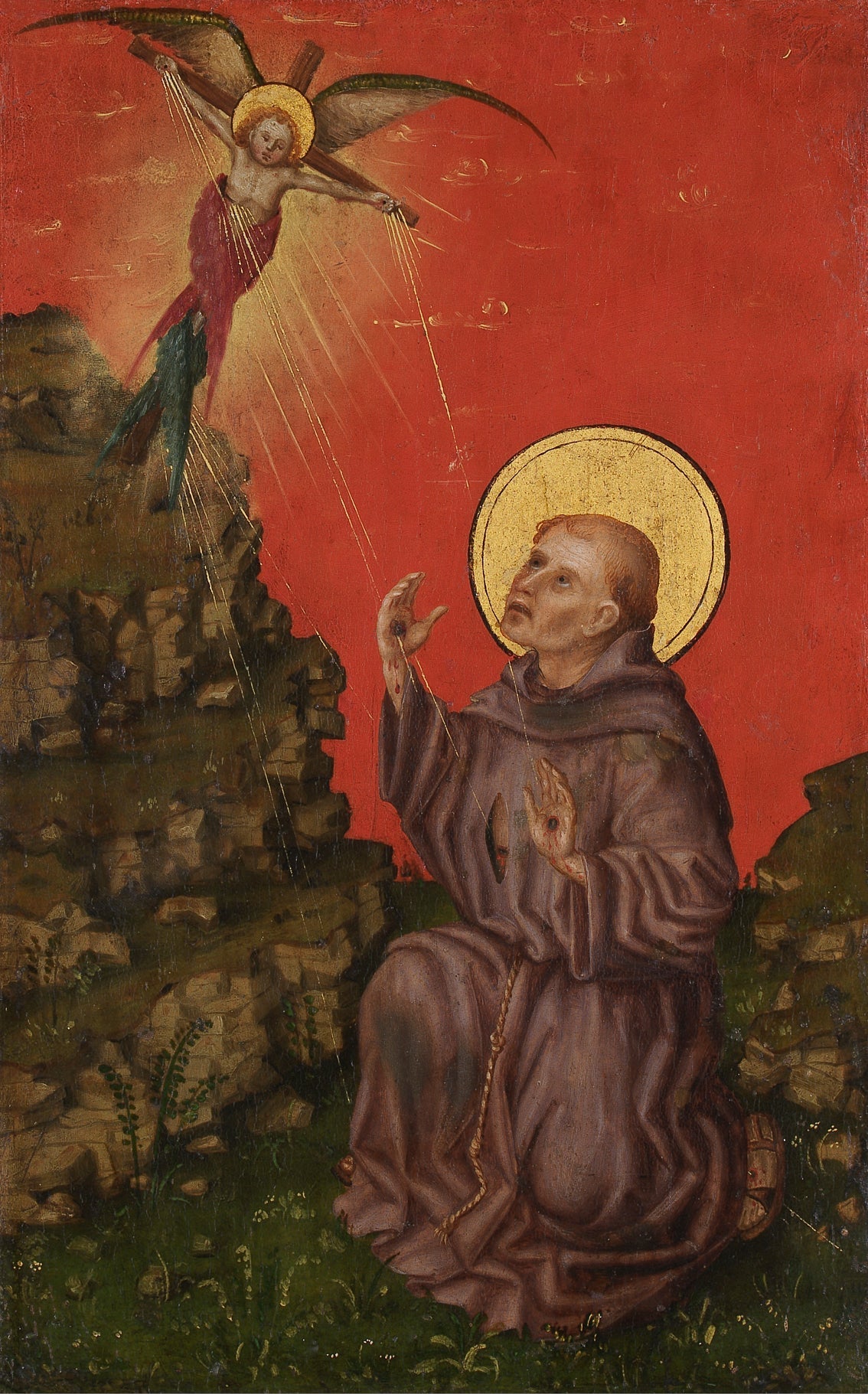 The Presentation in the Temple / The Stigmatisation of Saint Francis, vintage artwork by Stefan Lochner, A3 (16x12") Poster Print