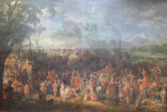 The Procession of the Cross, vintage artwork by David Vinckboons, 12x8" (A4) Poster