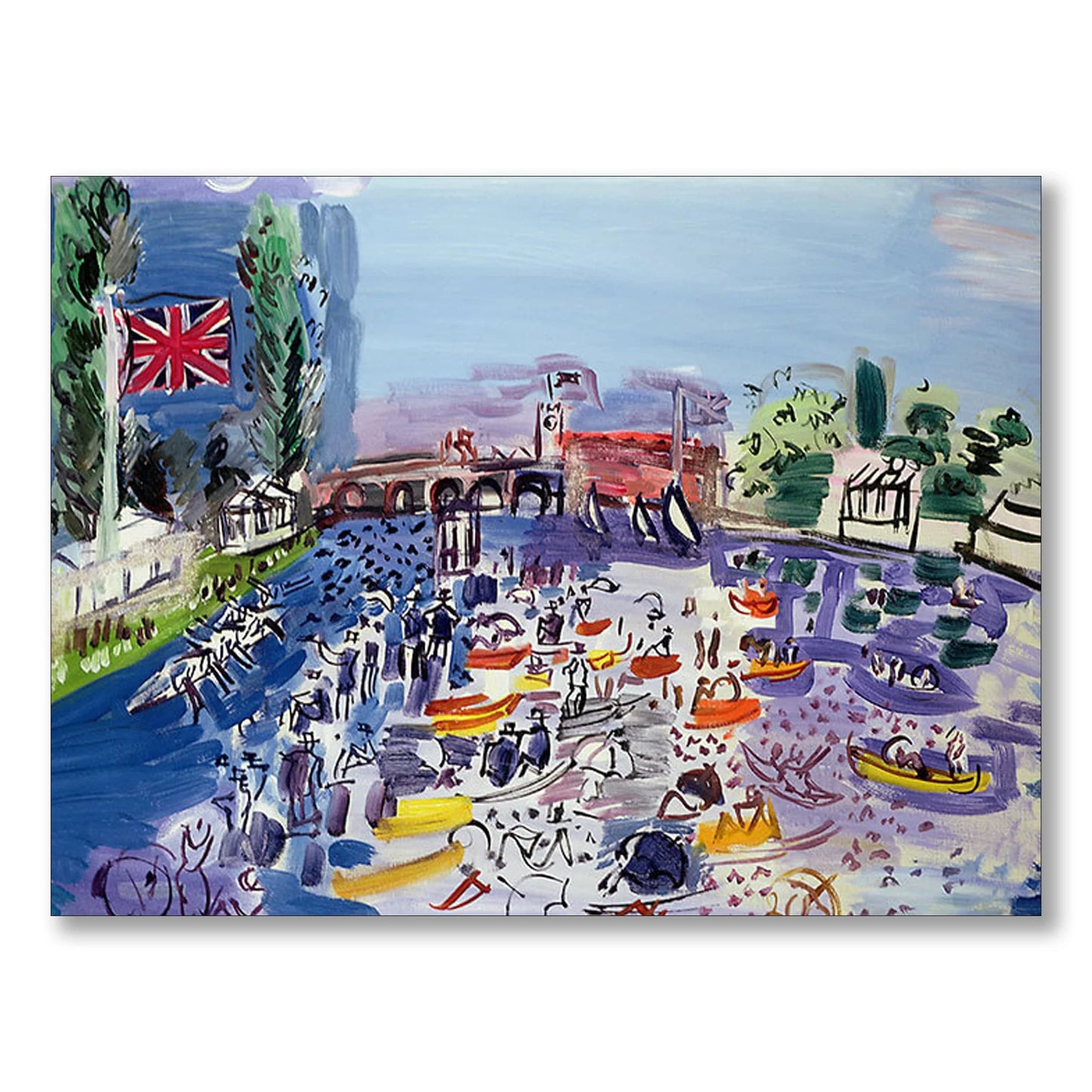 The Regatta at Henley c1930 by Raoul Dufy, vintage art, 16X12"(A3) Poster Print