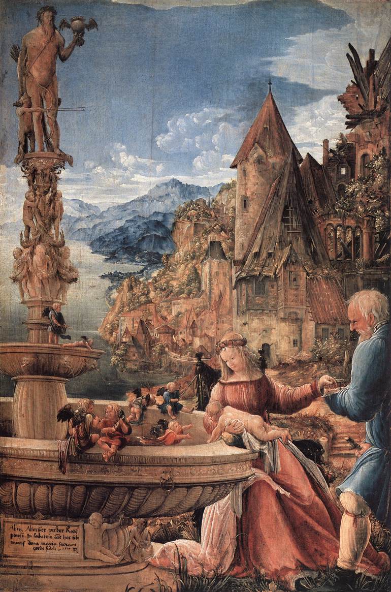The Rest on the Flight to Egypt, vintage artwork by Albrecht Altdorfer, A3 (16x12") Poster Print