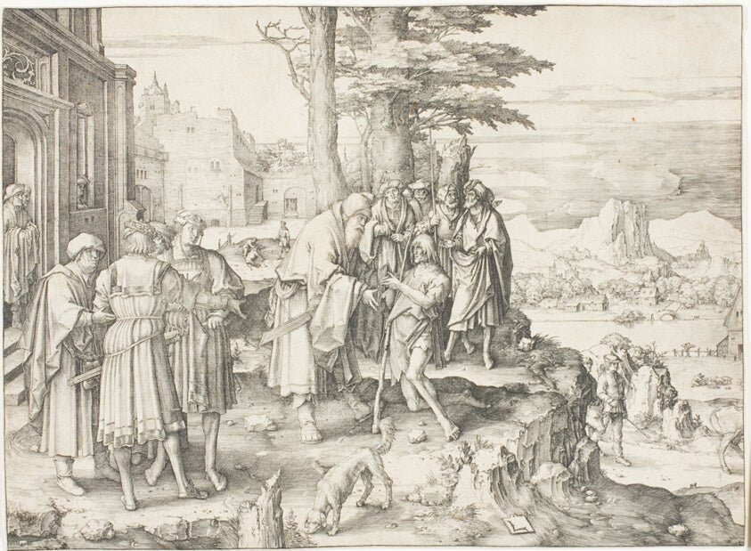 The Return of the Prodigal Son by Lucas van Leyden, 23x16"( A2 size) Poster Print