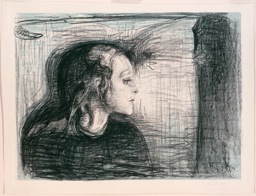 The Sick Child I by Edvard Munch (Norwegian, 1863-1944), 23x16"( A2 size ) Poster Print