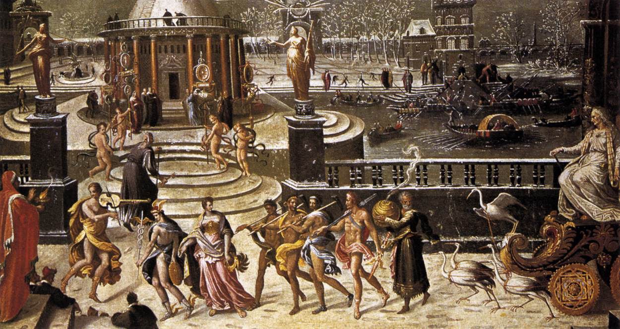 The Triumph of Winter., vintage artwork by Antoine Caron, A3 (16x12") Poster Print