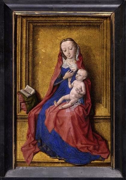 The Virgin Breast Feeding the Child, vintage artwork by Dieric Bouts, A3 (16x12") Poster Print