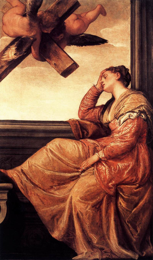 The Vision of St. Helena by Paolo Veronese, vintage art, modern poster print