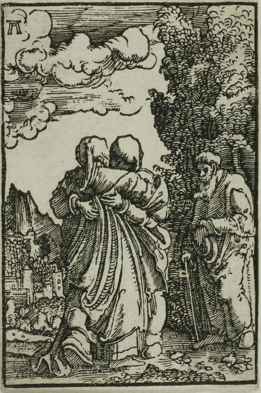 The Visitation, from The Fall and Redemption of Man by Albrecht Altdorfer, 23x16"( A2 size) Poster Print
