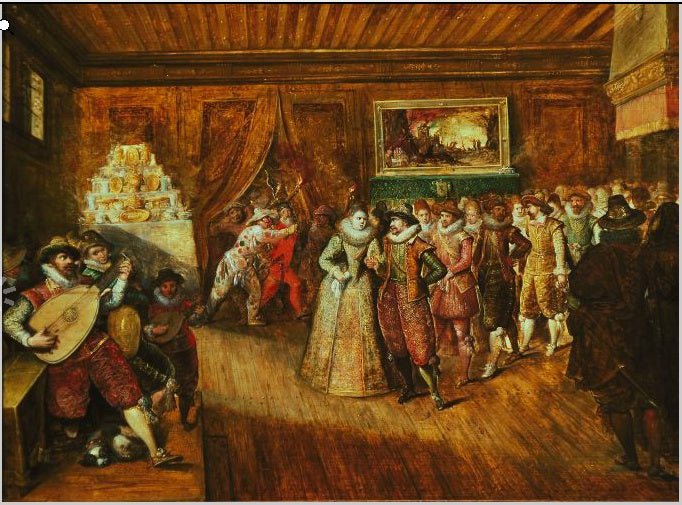 The Wedding Dance, vintage artwork by Franz Francken the Elder, 12x8" (A4) Poster