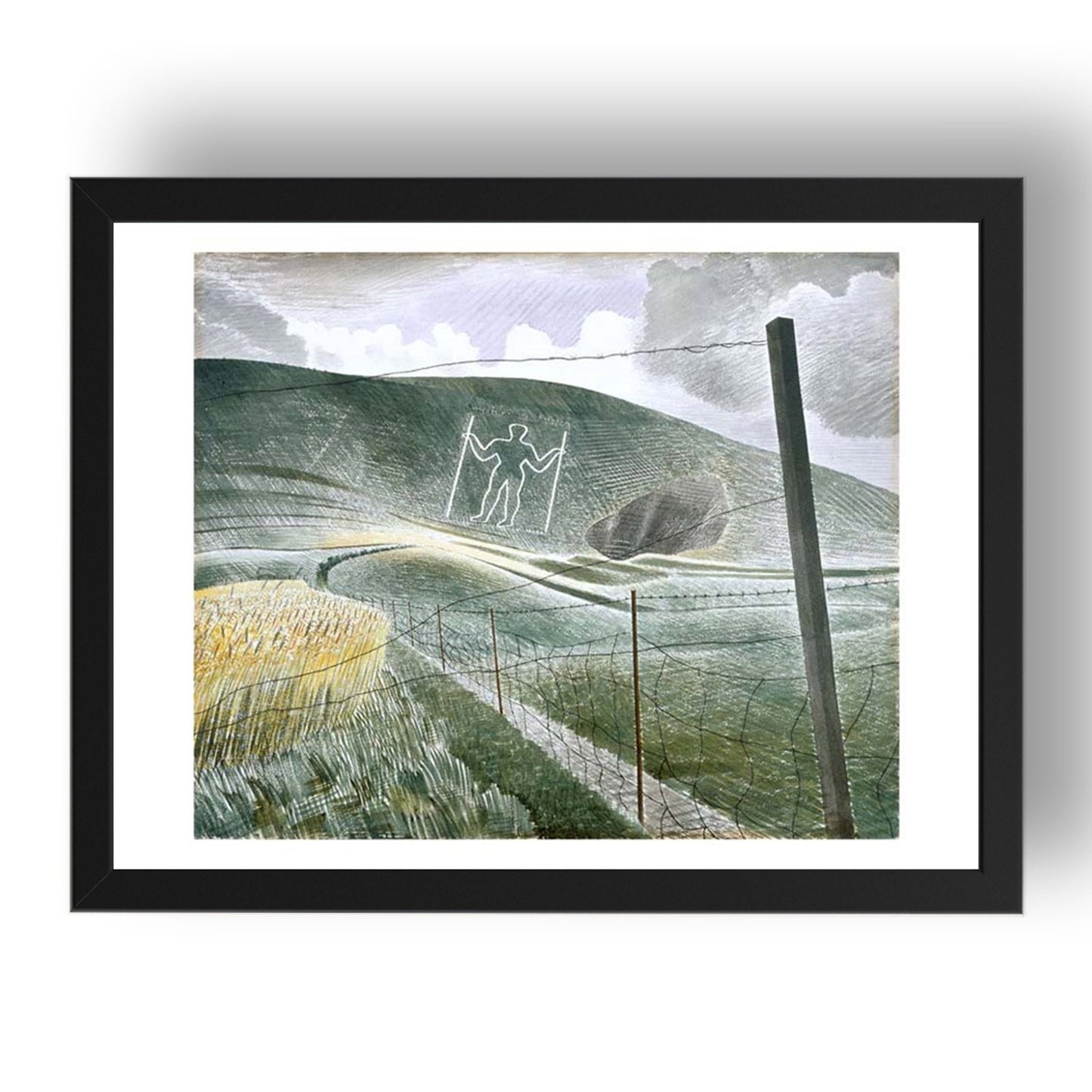 the wilmington giant by Eric Ravilious, 17x13" Frame