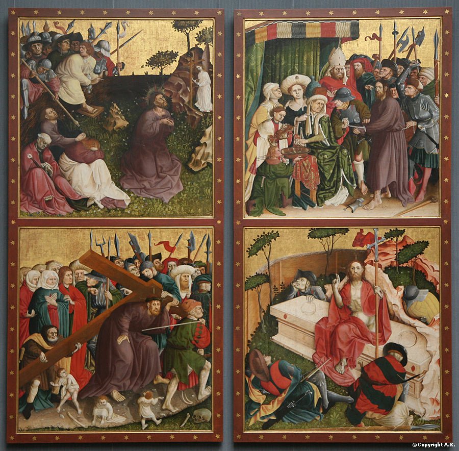 The Wurzach Altar, vintage artwork by Hans Multscher, A3 (16x12") Poster Print