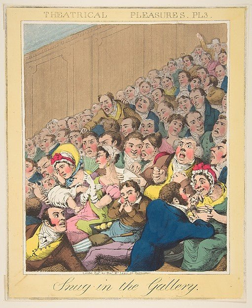 Theatrical Pleasures c1835-Theodore Lane , vintage art, A3 (16x12") Poster Print