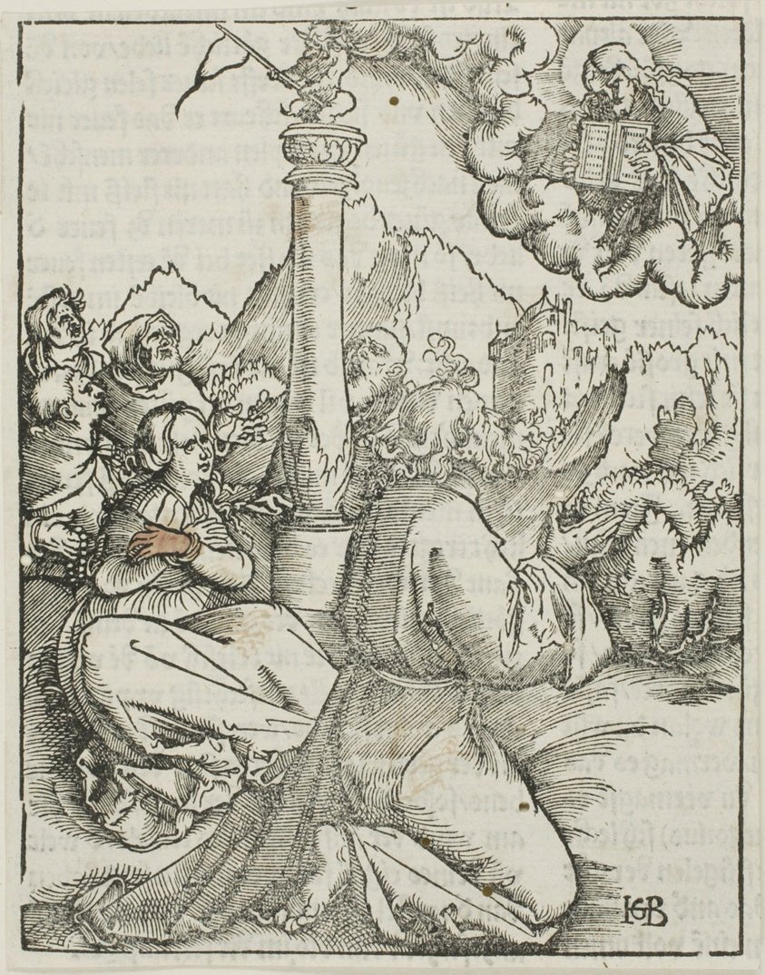 Thou Shalt Have No Other Gods before Me, from the Ten Commandments by Hans Baldung Grien, 23x16"( A2 size) Poster Print