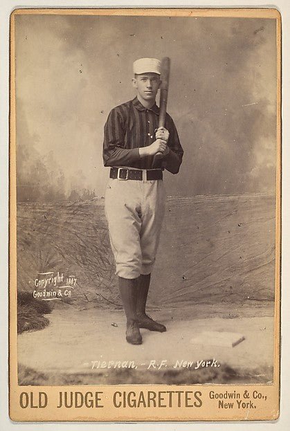 :Tiernan Right Field New York from the series Old Judge Cigarettes 1887, vintage artwork, 16x12"(A3) Poster Print