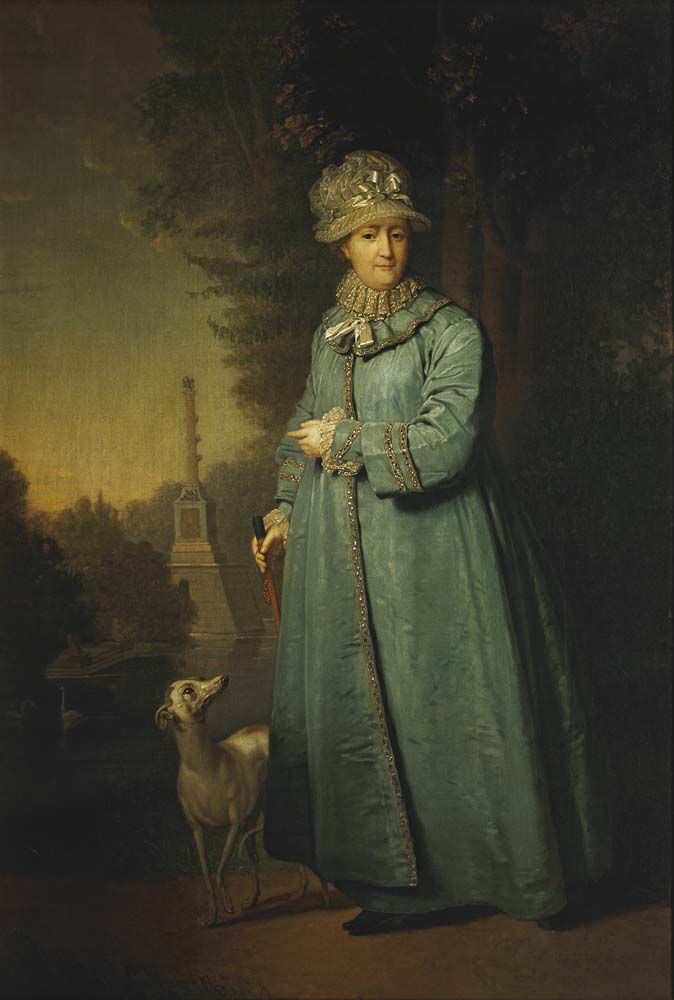 portrait of catherine ii by V. Borovikovskiy, 12x8" (A4) Poster