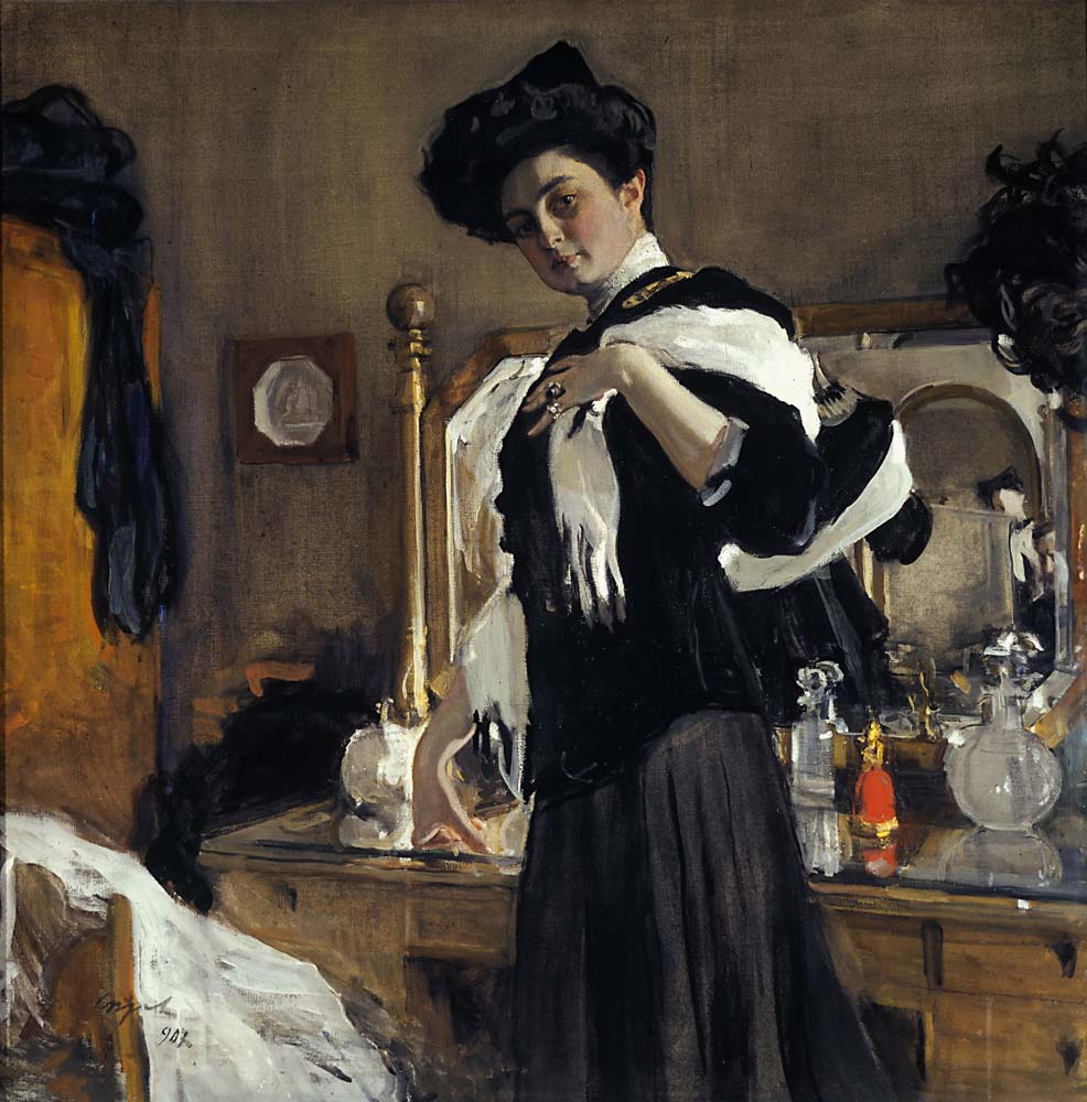 portrait of henriette girshman by Valentin Serov, 12x8" (A4) Poster