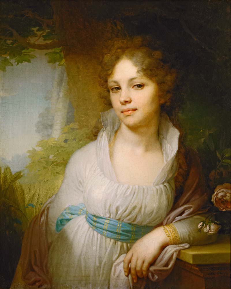 portrait of m i lopukhina by Vladimir Borovikovskiy, 12x8" (A4) Poster