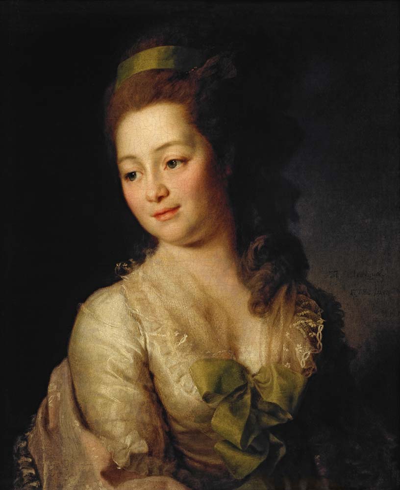 portrait of maria dyakova by Dmitry Levitsky, 1778, 12x8" (A4) Poster